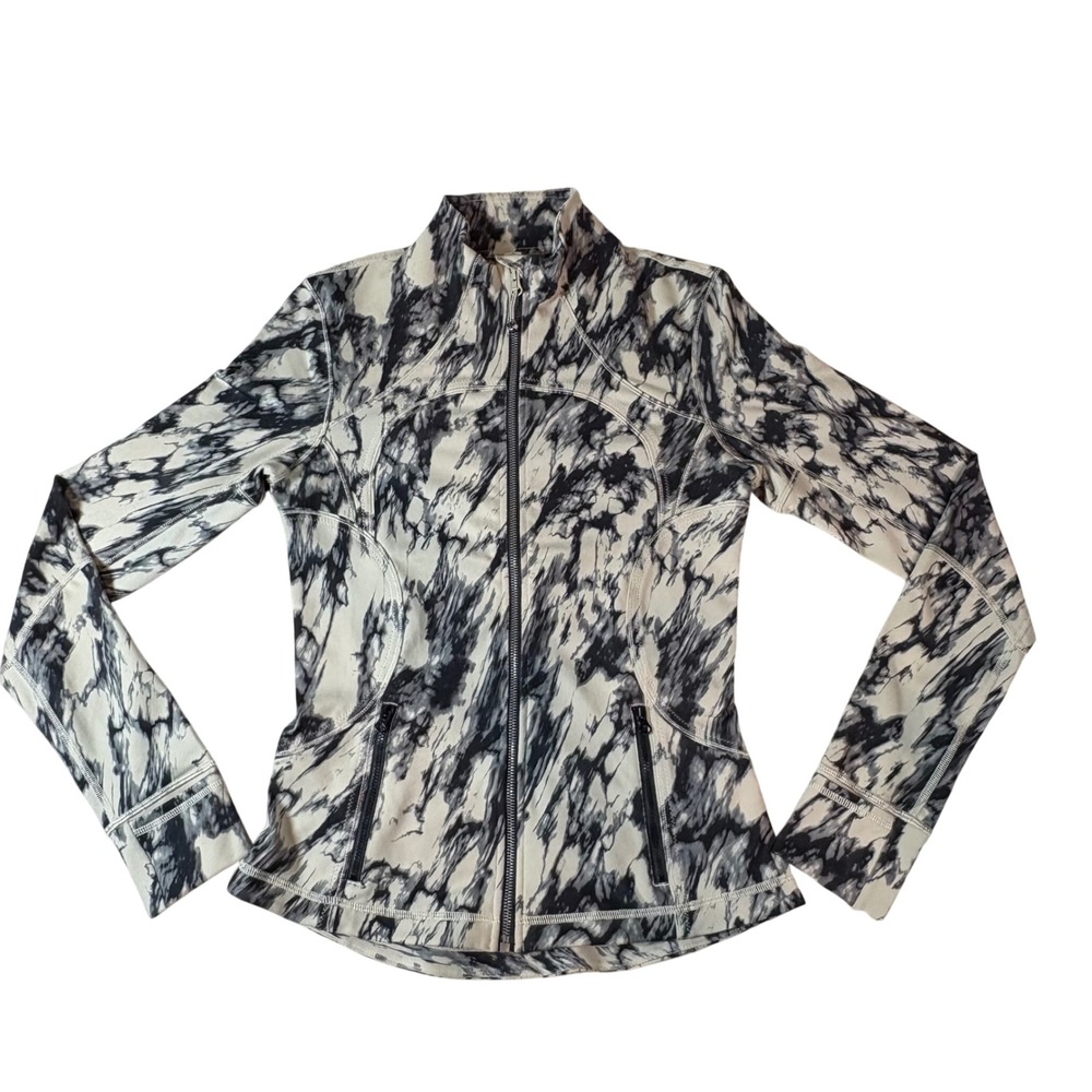 Lululemon‎ Athletica Marble Print Define Full Zip Jacket Women's Size 6 Athletic